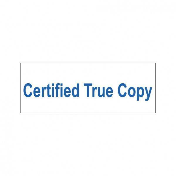 Certified True Copy Stock Stamp OS-9, 38x14mm